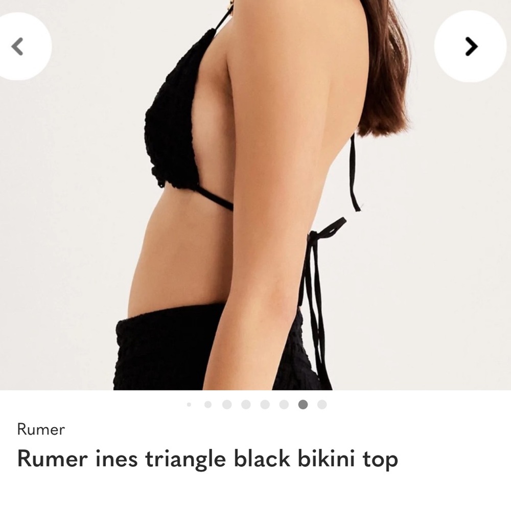 Rumer‎ Ines Triangle Bikini Top in white - Picture 3 of 10